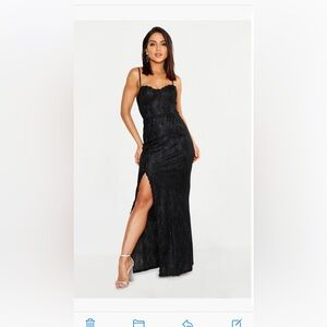 Boohoo Lace Sweetheart Maxi Dress, size 8